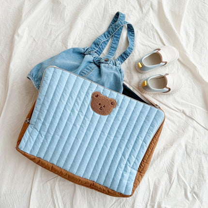 Korean Style Bear Mummy Bag Large Capacity Multi-function Storage Bag Baby Going Out Portable Mother and Baby Bag Portable Luggage Bag