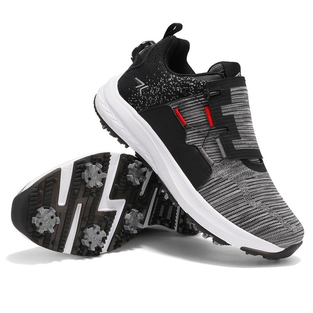 Cross-Border Foreign Trade Golf Shoes for Men and Women, Waterproof Rotating Buckle Shoes, Sports Shoes, Golf Couple Shoes, Waterproof and Non-Slip