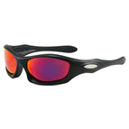 Black frame revo red hair blue