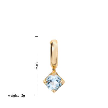 European and American Fashion Free Assembly DIY Accessories Twelve Birthstones December Birthstone Pendant Colorful Zircon Color Retention