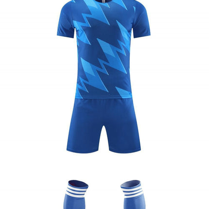Football Uniform Suit Men's and Women's Game Team Uniform Adult Children's Sports Short-Sleeved Training Uniform Summer Breathable Football Jersey