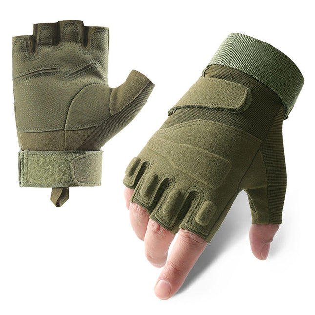 Black Hawk Tactical Half-Finger Gloves Men's Outdoor Sports Mountaineering Fitness Protection Military Fan Special Forces Motorcycle Riding