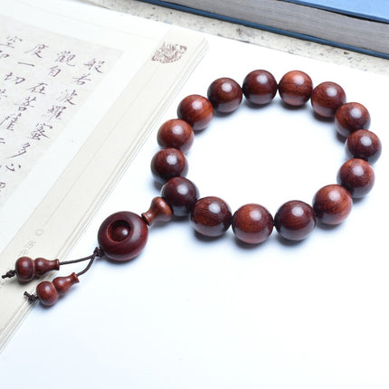 Venus Old Material Zambia Lobular Red Sandalwood Handheld Chain High Oil Mimi Buddha Bead String New Chinese Style Ornament for Men and Women