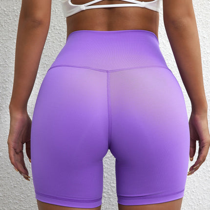 Wholesale Women's Slim Yoga Riding Shorts Sanding High Elastic Sports Fitness Quarterpants Inside Pocket Short