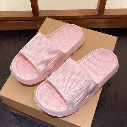 2024 Summer Simple Slip-On Slippers for Women and Couples at Home and Outside, Soft-Soled Non-Slip Home Bathroom Eva Slippers