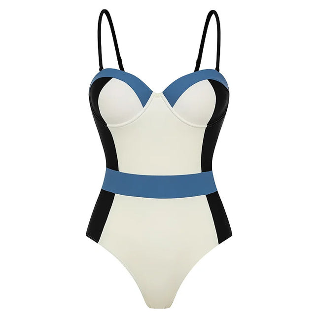 Color Block One-Piece Swimsuit / Maillot Bloc Couleur Une Pièce