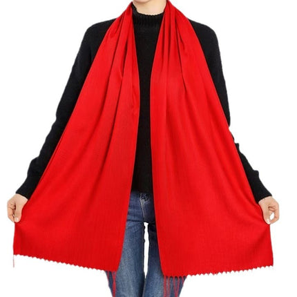 China Red Festival Scarf Custom Embroidery Party Opening Ceremony Red Scarf Wholesale Printing logo