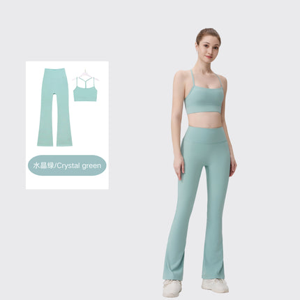[in Stock] Ld Speaker Y-Shaped Vest Set Long Sleeve Women's Slim Fit Jacket Stretchy Sports Yoga Wear