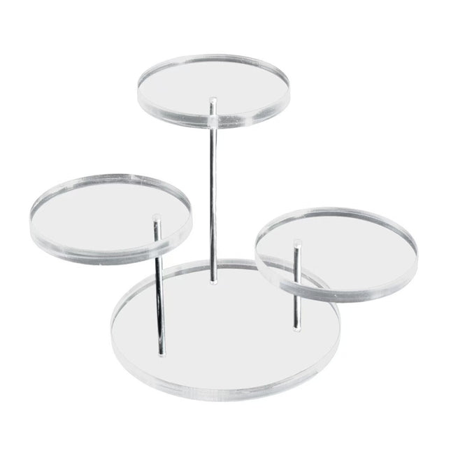 Hot sale acrylic ring jewelry display stand multi-layer round jewelry display stand plexiglass simple jewelry
