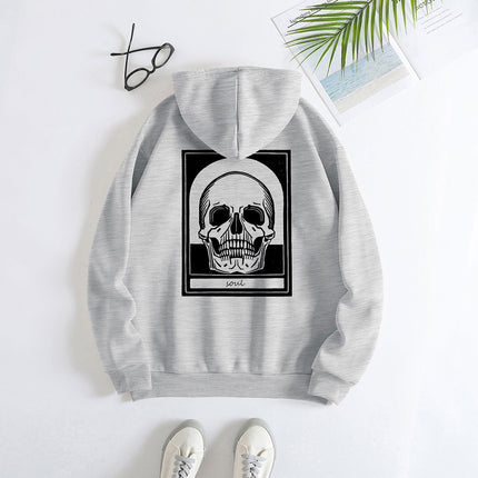 Fashion Joker Hoodie Back Skull Print