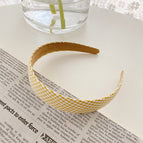 8#Yellow plaid headband