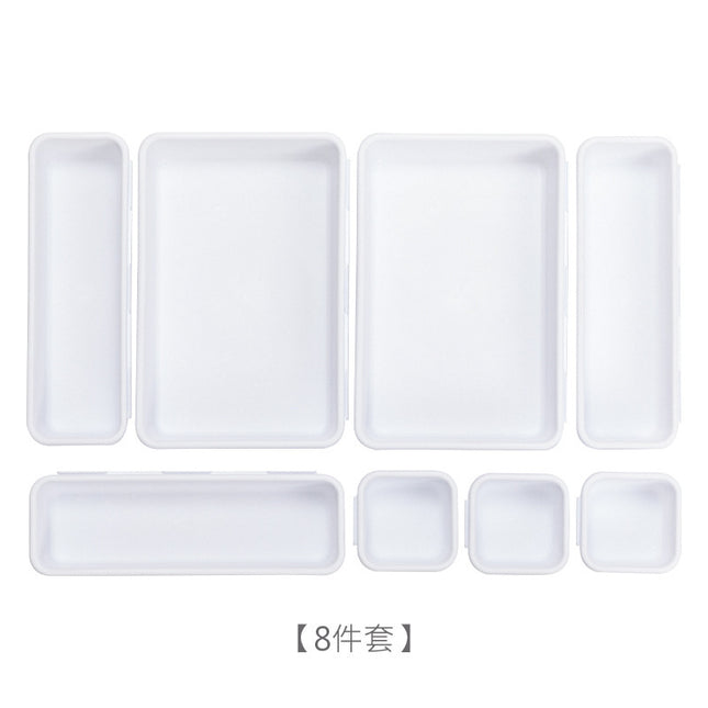 Cross-border drawer storage partition box set desk built-in stationery and sundries cosmetic finishing box compartment storage box