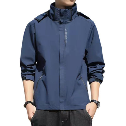 Outdoor Spring and Autumn Windproof Waterproof Rush Clothes Hiking Climbing Thin Single Rush Work Clothes for Men and Women Windbreaker Coat Printing