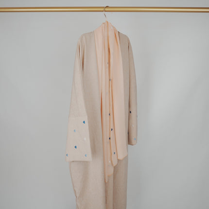 Cross-Border Embroidered Ethnic Cardigan Open-Style Long-Sleeve Heart Embroidery Linen Ethnic Clothing