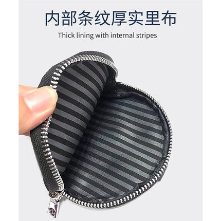 Mini Round Genuine Leather Small Coin Purse Bag Mother's Cowhide Women's Small Children's Zipper Key Coin Earphone Bag