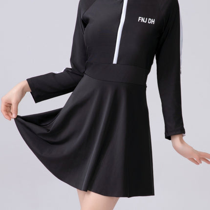 Sports one-piece swimsuit ladies conservative women's slim plus size hot spring swimsuit new skirt women's swimwear wholesale