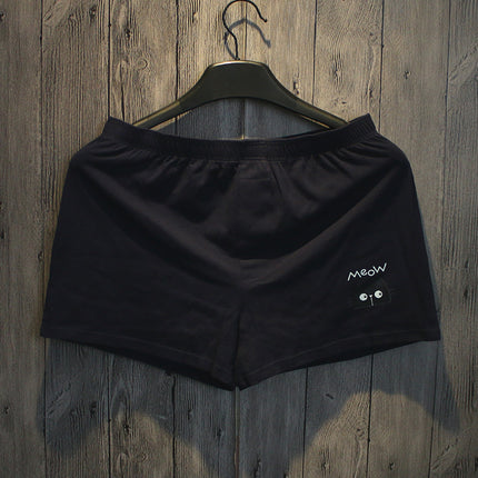 2025 New Men's Underwear Original Printed Boxer Briefs Youth Mid-Waist Home Arrow Pants Casual Sleep Shorts