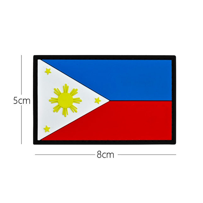 3D PVC Rubber Patch Velcro Badge Silicone National Flag Soft Glue Garment Accessories World Flags
