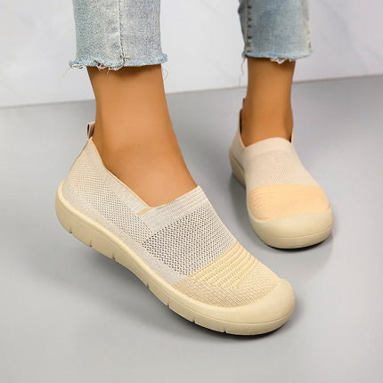 Cross-Border Dropshipping 2025 New Autumn Style Shallow Mouth Breathable Slip-On Mom Shoes Non-Slip Comfortable Casual Walking Shoes