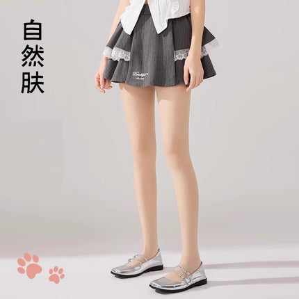 Cat Scratching Stockings for Women in Summer, Thin Bare Legs Artifact, Anti-Snagging, Non-Falling, Flesh-Colored Natural Naked Feeling, Sun Protection Pantyhose