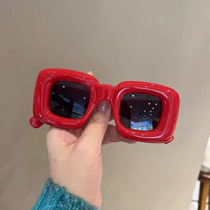 Funny and Interesting Inflatable Cute Square Heart Sunglasses for Women Ins Popular Trendy Street Style Sunglasses