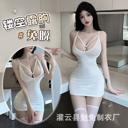 Charming rabbit sexy lingerie bed funny suspender skirt passion pajamas sexy sheath free flirting suit 8504