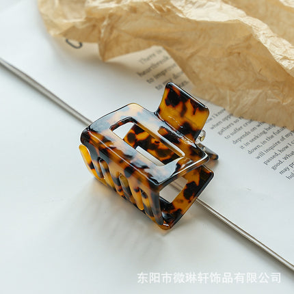 Acetate Hair Clip, European and American Fashion, Small Square Claw Clip for Commuting, Versatile Hair Accessory for Updos