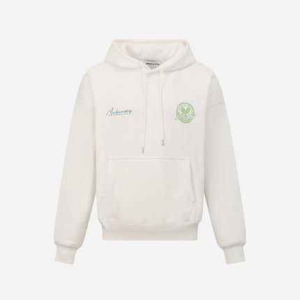 Unf 2024 Autumn and Winter New American Heavyweight 440g Loose Tennis Theme Printed Velvet Hooded Sweatshirt for Men and Women