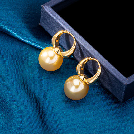 Shijia Pearl Ear Button Earrings Retro French Style Internet Popular Niche Chic Button Earrings High-end 2025 Light Luxury