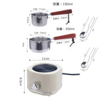 White electric stove + double small pots + double small spoons