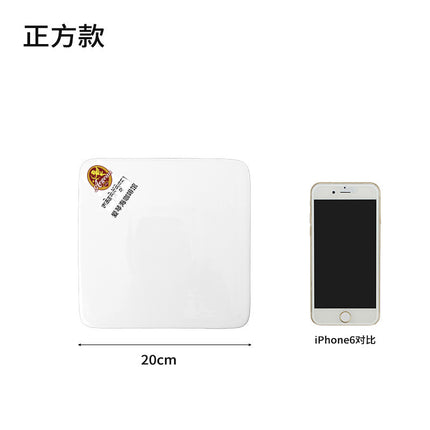 Ceramic Cake Plate Pure White Square Plate Dessert Display Dish Baking Tableware Buffet Round Swing Plate Long Square Plate