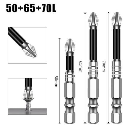 K5 Anti-Slip Bit S2 Magnetic 5A Black Anti-Slip Cross Bit Hand Electric Drill Electric Screwdriver High Hardness