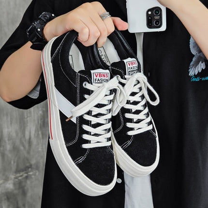 Spring and Autumn Retro Couple's Sneakers New Breathable Canvas Shoes Men's Trendy Casual Shoes Men's Skateboard Shoes Men's - Clear