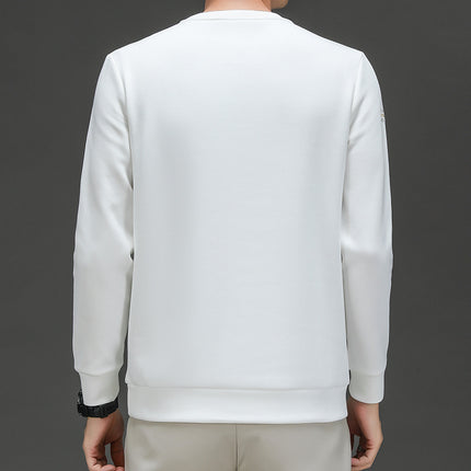Mingdi Mouse Men's Autumn New Long Sleeve Round Neck T-Shirt Men's Casual Bottoming Shirt Loose Cotton Easiest for Match Sweatshirt