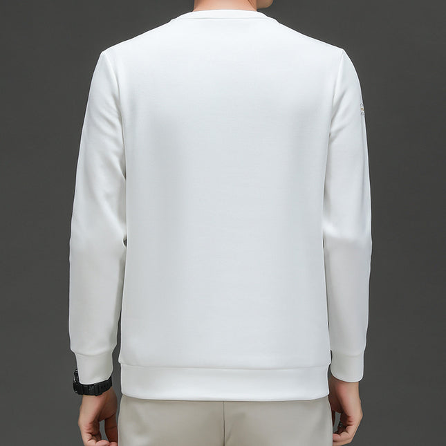 Mingdi Mouse Men's Autumn New Long Sleeve Round Neck T-Shirt Men's Casual Bottoming Shirt Loose Cotton Easiest for Match Sweatshirt