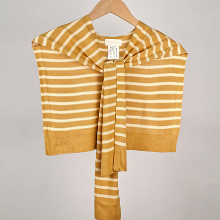 Korean Style New Striped Knitted Shawl for Women, Suitable for Spring and Autumn, Air-Conditioned Rooms, Office, Versatile and Fashionable Shoulder Scarf