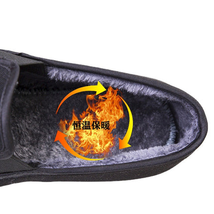 Autumn and Winter Old Beijing Cloth Shoes Fleece-Lined Thickeneded Cotton Shoes Men's Wholesale Work Driving Warm Middle-Aged and Elderly Non-Slip Men's Shoes