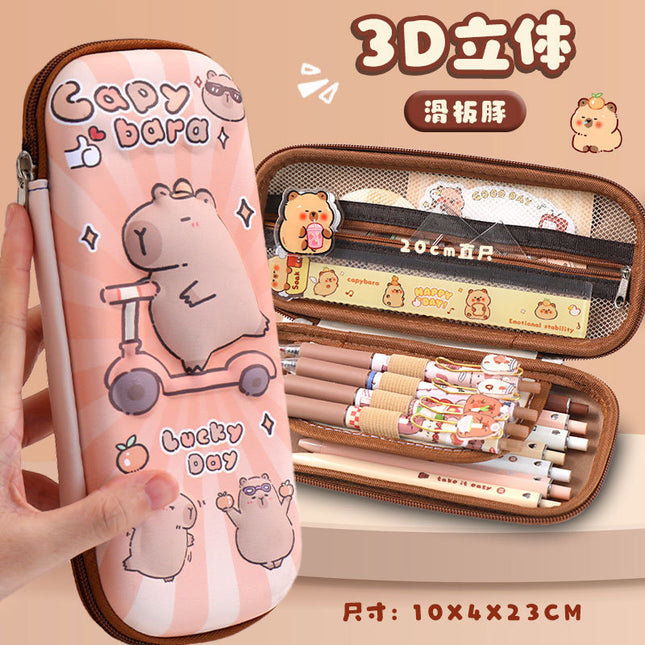 Kapi Barra 3D Stationery Box Student High-value Pencil Case Boys and Girls Multifunctional Large Capacity Pencil Case Pencil Case