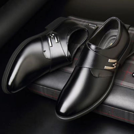 Men's leather shoes soft leather soft bottom business casual men's shoes work security work father shoes wholesale a generation of hair