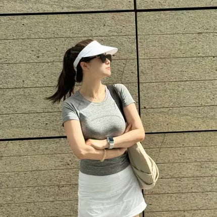 Lulu Original Standard Swiftly Tech Sports Short-Sleeved T-Shirt Casual Running Breathable Fitness Yoga Wear for Women