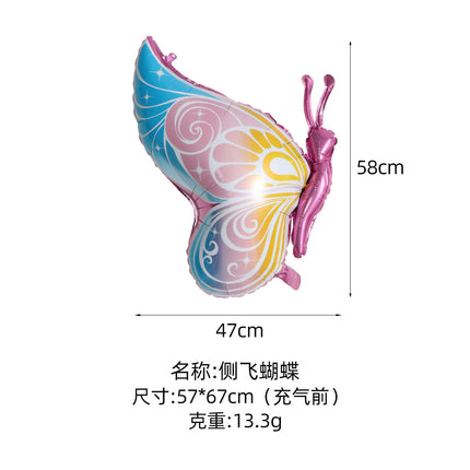 Butterfly balloon cross-border aluminum balloon wholesale night market stall children's birthday gift decorative toy balloon