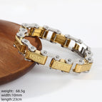 Steel gold bracelet-10mm*23cm / Stainless steels.steel