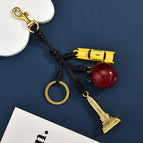 Red apple car tower keychain