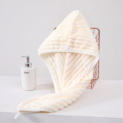 Cross-Border New Dry Hair Cap Bubble Velvet Strong Water Absorption Quick Drying Turban Household Shampoo Towel Thickened Shower Cap Wholesale