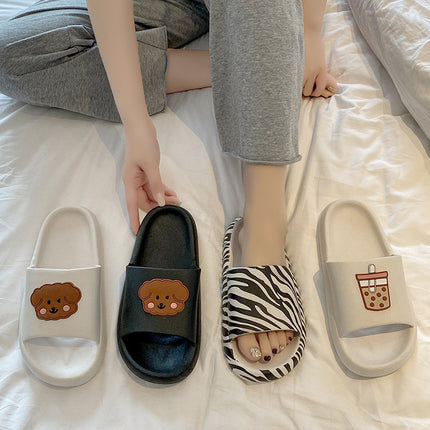 Bathroom Shower Non-Slip Trendy Internet-Famous Indoor Home Use Sandals Japanese Style Thick-Soled Dog Slippers for Women
