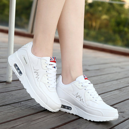 Women's Casual Shoes, Four-Season Shoes, New Women's Shoes, Fashionable Korean Style White Shoes, Low-Top Air-Cushioned Sneakers