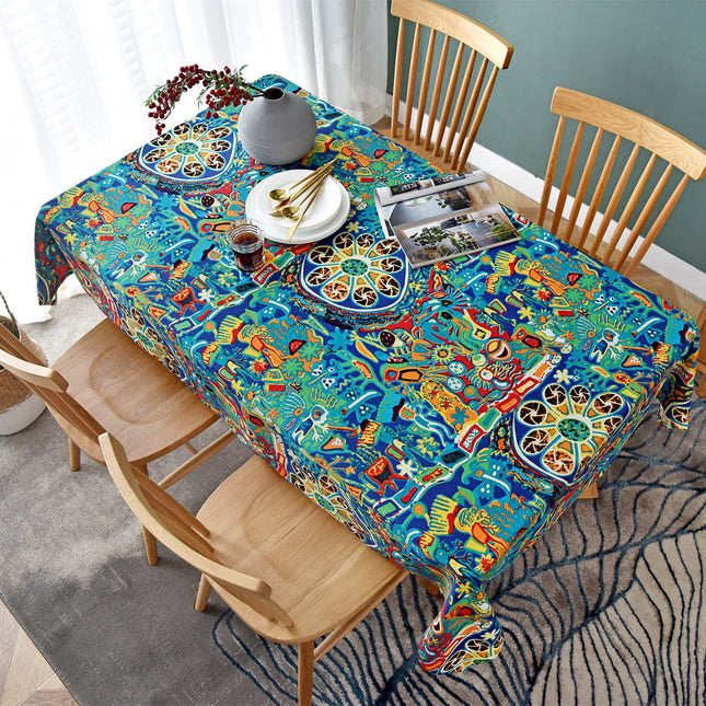 Hemp Cotton Digital Printing Fabric Printing Cotton and Linen Clothing Fabric Vintage Handmade DIY Tablecloth Patchwork Southeast Asia