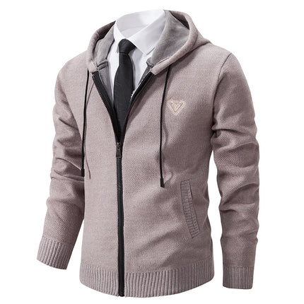 Cross-border autumn and winter new men's cardigan coat fashion loose sweater jacket plus size outer sweater men