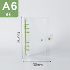 A6 green clip green buckle pvc binder