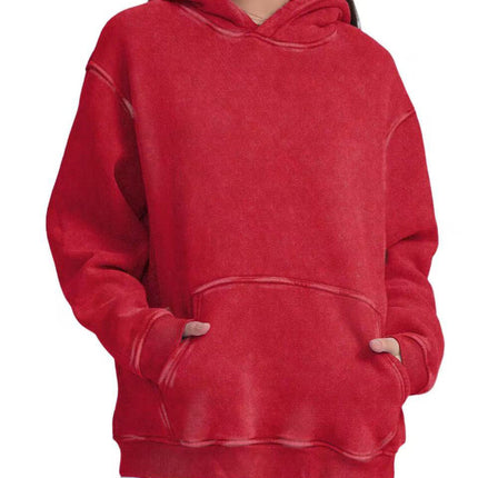European and American Autumn and Winter 350g Heavy Velvet Washed Retro Hooded Sweatshirt Loose Trendy Brand Men's and Women's Same Style Jacket Hoodie